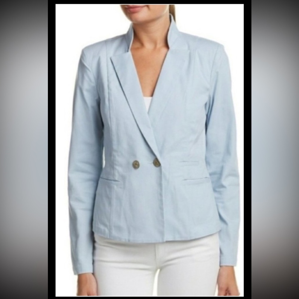 CABI Jacket #725 Call It A Day Wedgwood Powder Blue Career Casual Size 8